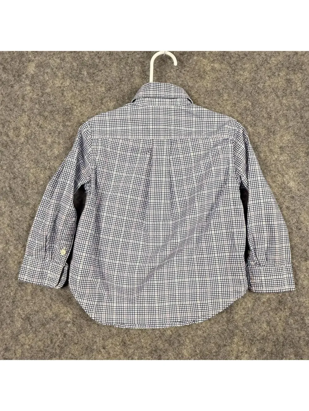Ralph Lauren Boy’s Long Sleeve Button Front Shirt Blue Red Plaid Size 2T EUC 478